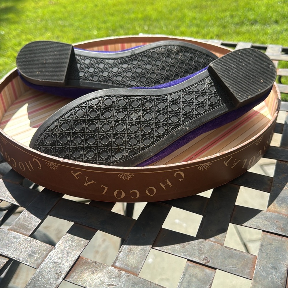 Kenneth Cole Deep Blue velvet Flats - Picture 5 of 7
